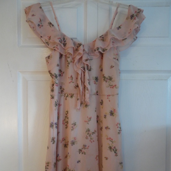 atmosphere pink dress Atmosphere Large Coral Pink Strapless Dress